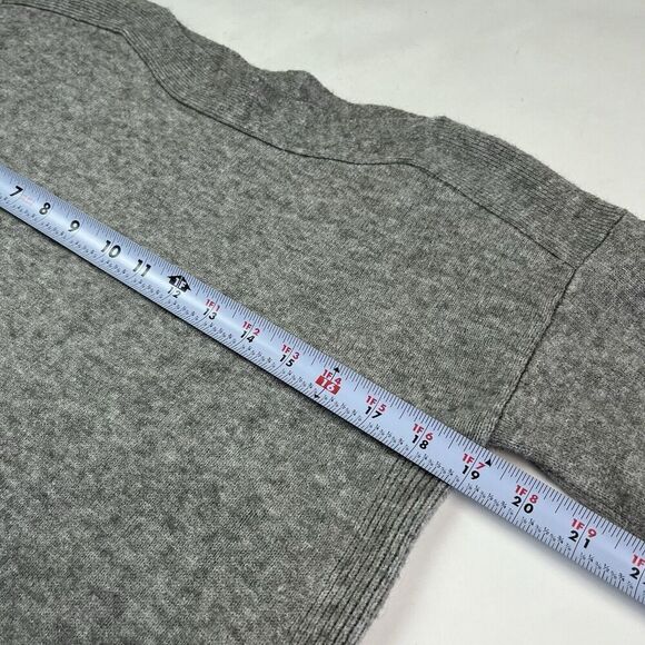 Anthropologie Boat Neck Pullover Sweater S Gray Oversized Buttons Preppy Boho - Picture 5 of 10